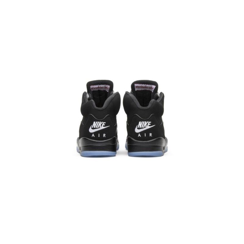 Air Jordan 5 Og Sort Sølv Rød Sko Herre