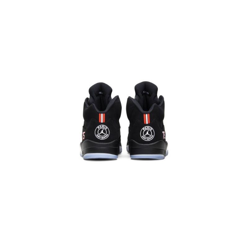 Air Jordan 5 Paris Saint-germain Retro Sort Rød Hvid Sko Herre