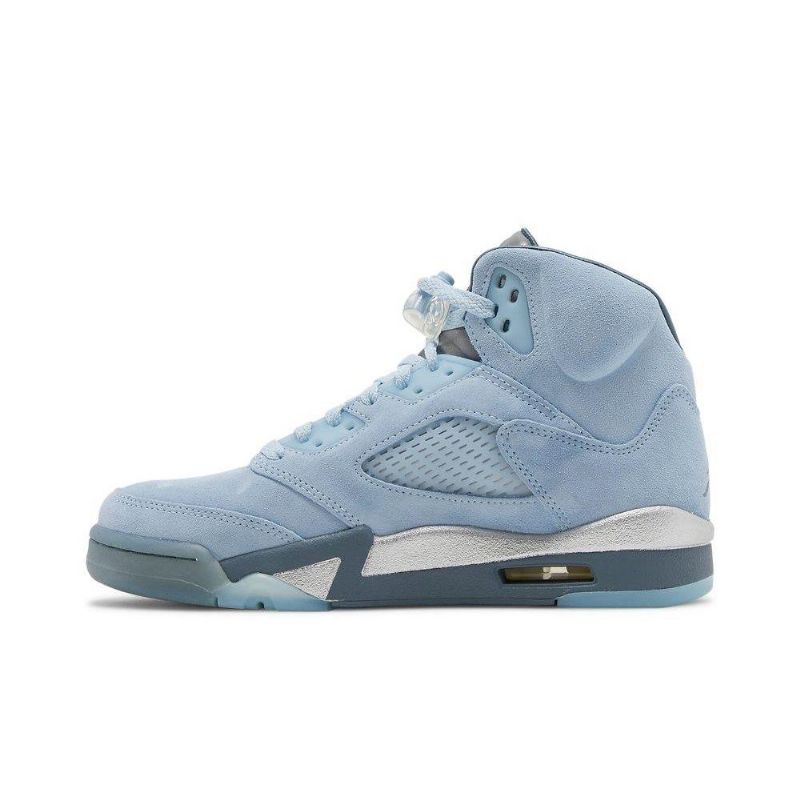 Air Jordan 5 Retro Blå Sølv Hvid Sko Dame
