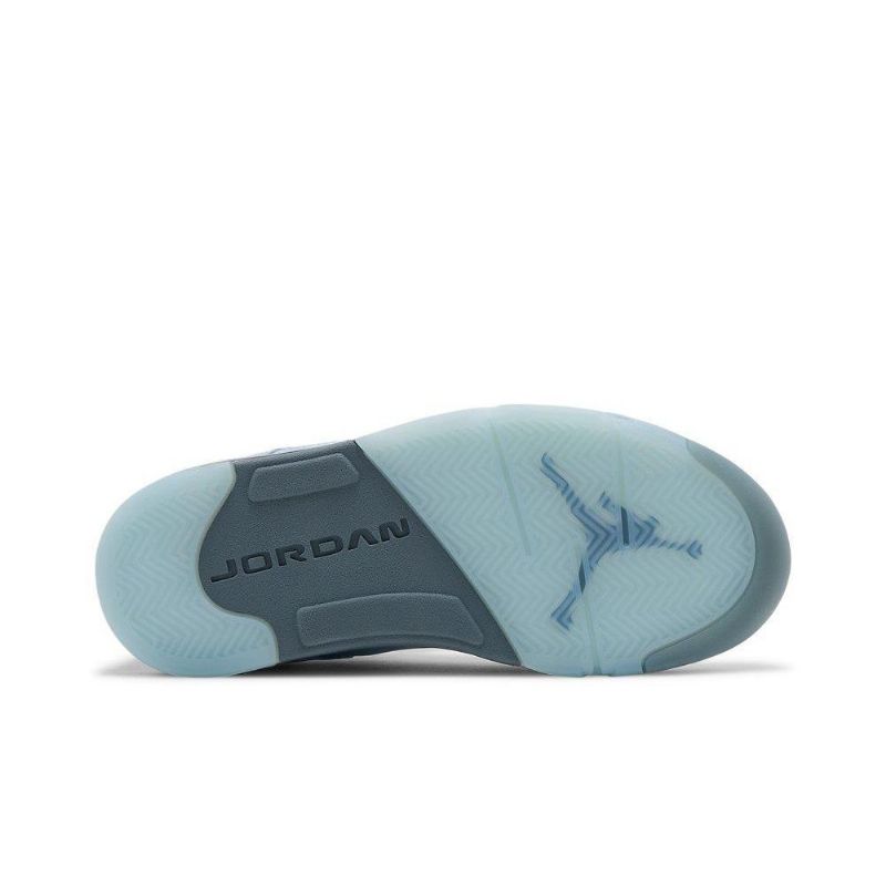 Air Jordan 5 Retro Blå Sølv Hvid Sko Dame