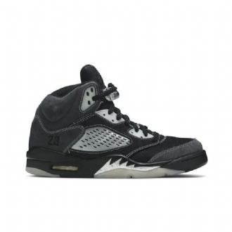Air Jordan 5 Retro Grå Sort Sko Herre