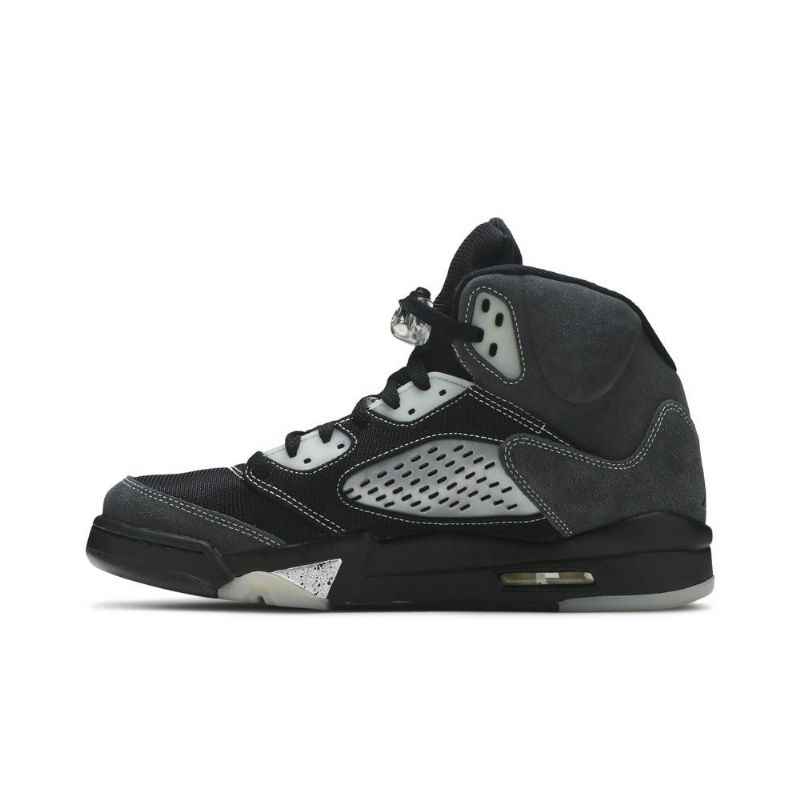 Air Jordan 5 Retro Grå Sort Sko Herre