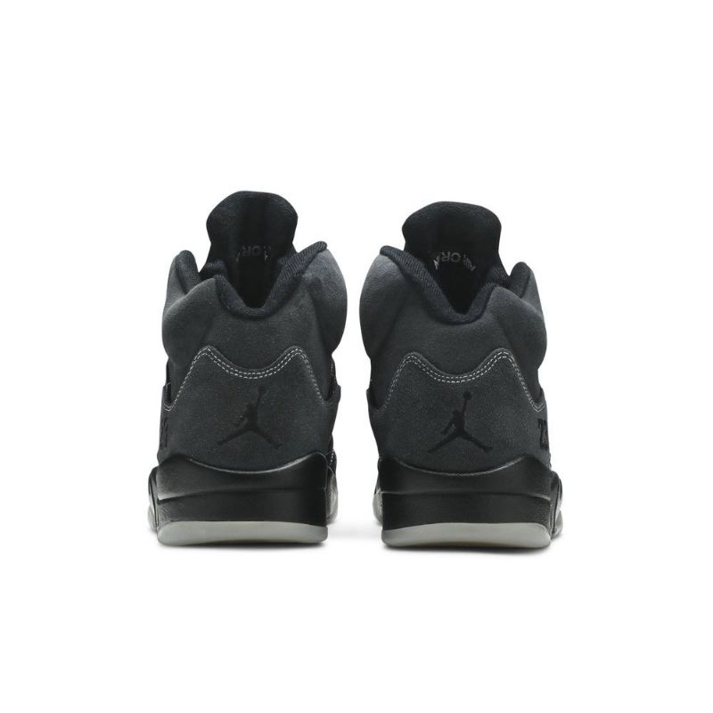 Air Jordan 5 Retro Grå Sort Sko Herre