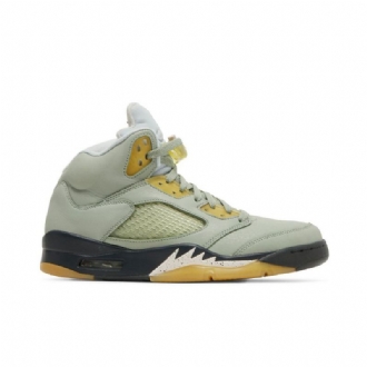 Air Jordan 5 Retro Grøn Gul Sko Herre
