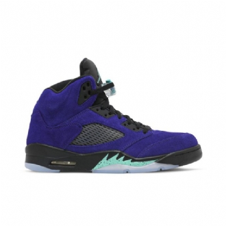 Air Jordan 5 Retro Lilla Sort Turkis Sko Herre