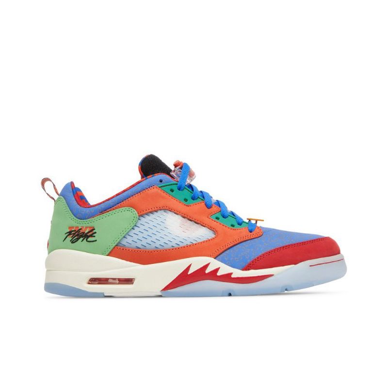 Air Jordan 5 Retro Low Blå Orange Rød Grøn Sko Herre