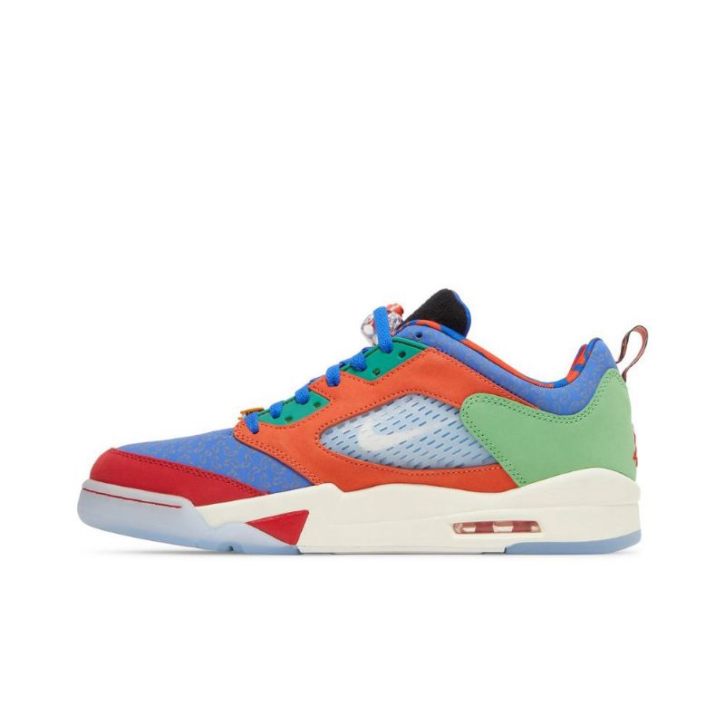 Air Jordan 5 Retro Low Blå Orange Rød Grøn Sko Herre