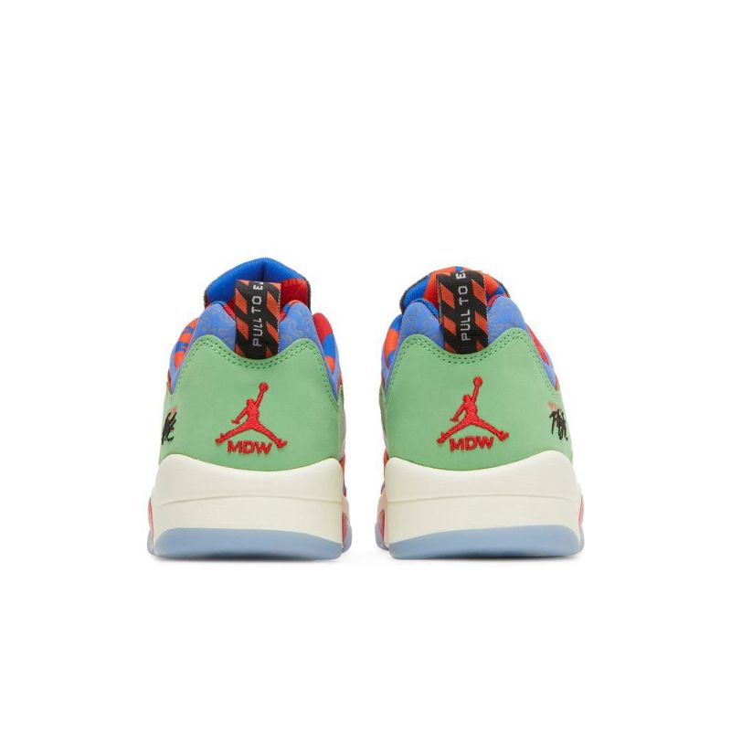 Air Jordan 5 Retro Low Blå Orange Rød Grøn Sko Herre
