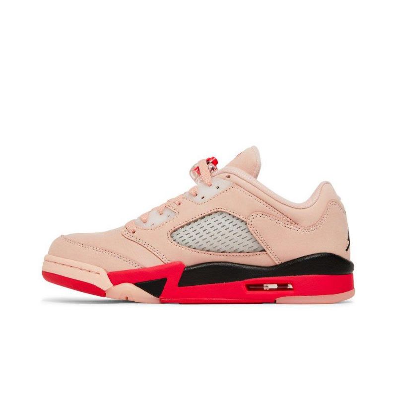Air Jordan 5 Retro Low Lyserød Rød Sort Sko Dame