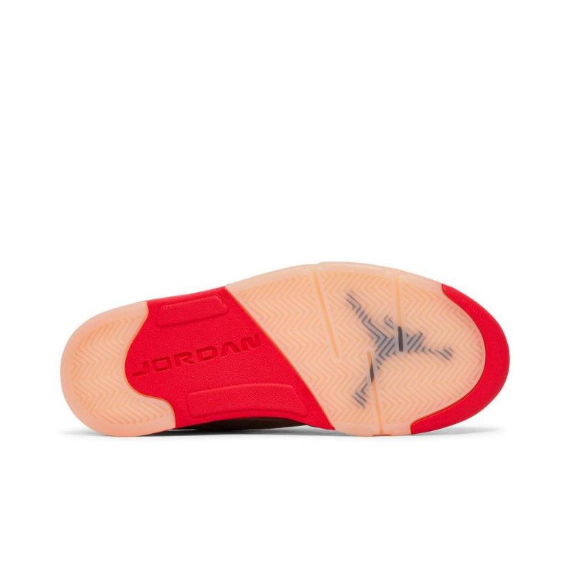 Air Jordan 5 Retro Low Lyserød Rød Sort Sko Dame