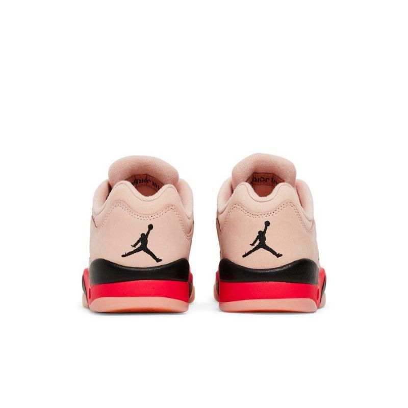 Air Jordan 5 Retro Low Lyserød Rød Sort Sko Dame