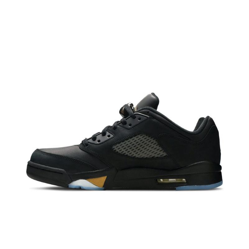 Air Jordan 5 Retro Low Wings Sort Guld Sko Herre