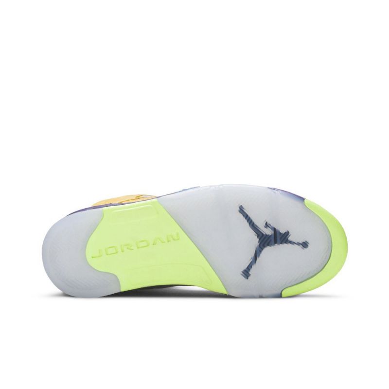 Air Jordan 5 Retro Se Gul Rød Grå Lilla Sko Herre