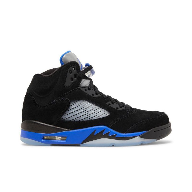 Air Jordan 5 Retro Sort Blå Sølv Sko Herre