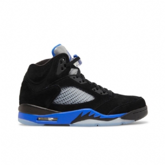Air Jordan 5 Retro Sort Blå Sølv Sko Herre