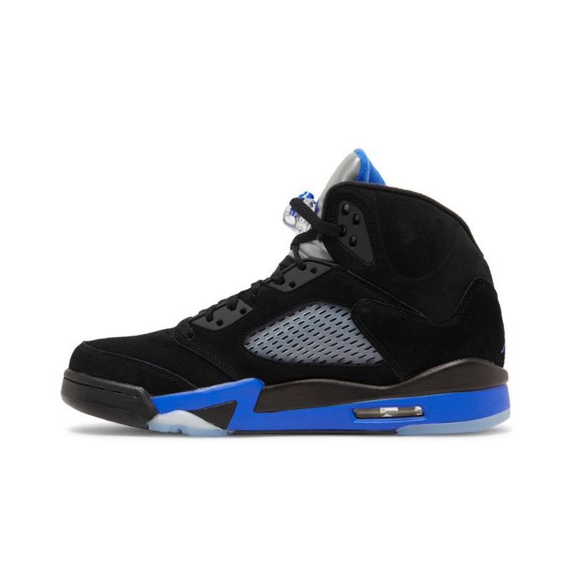 Air Jordan 5 Retro Sort Blå Sølv Sko Herre