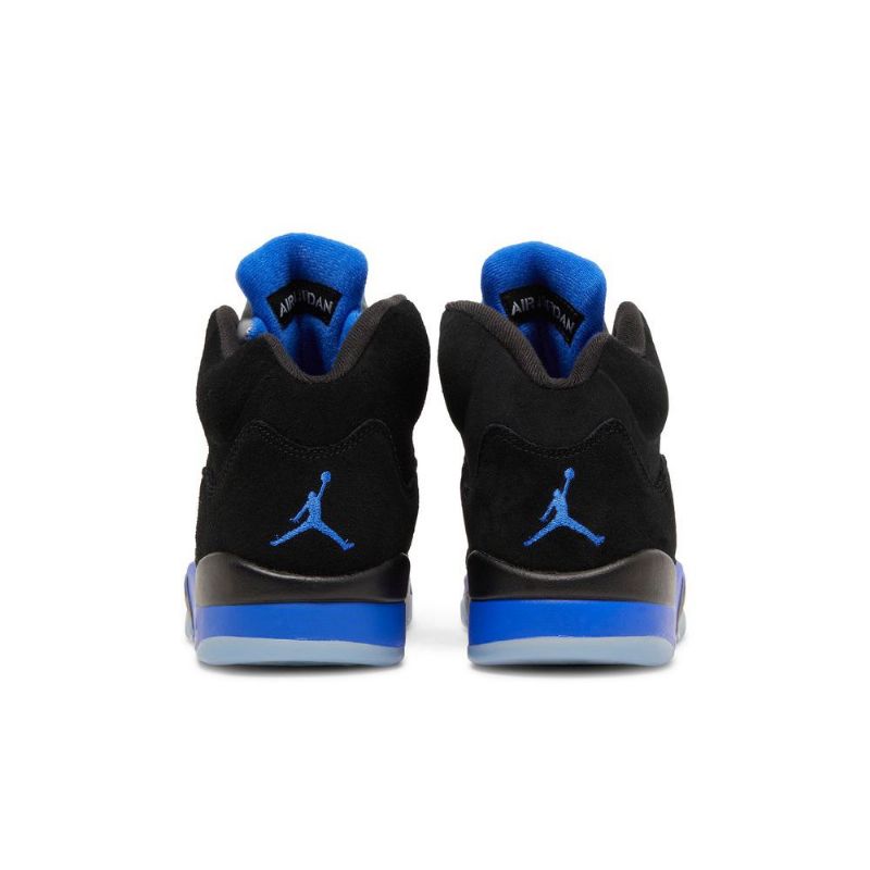 Air Jordan 5 Retro Sort Blå Sølv Sko Herre