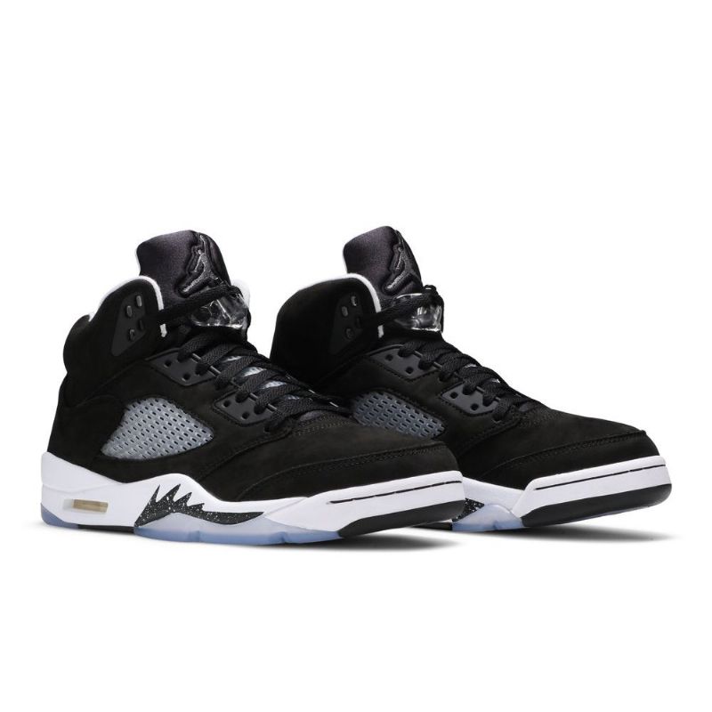 Air Jordan 5 Retro Sort Grå Hvid Sko Herre