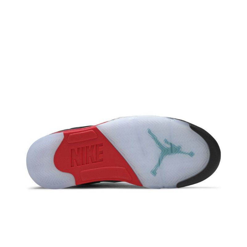 Air Jordan 5 Retro Sort Rød Lilla Sølv Grøn Sko Herre