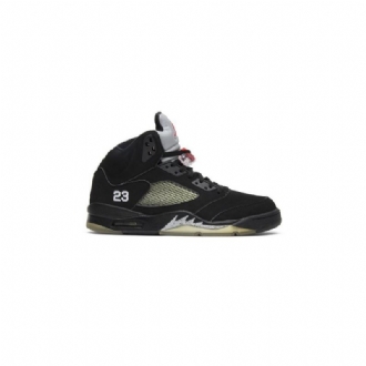 Air Jordan 5 Retro Sort Sølv Grøn Rød Sko Herre