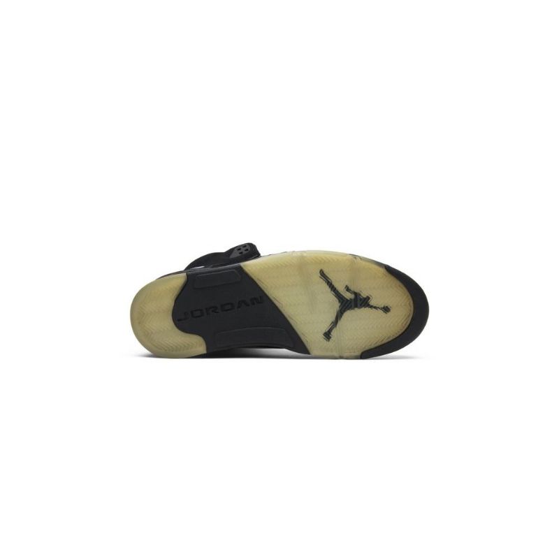 Air Jordan 5 Retro Sort Sølv Grøn Rød Sko Herre