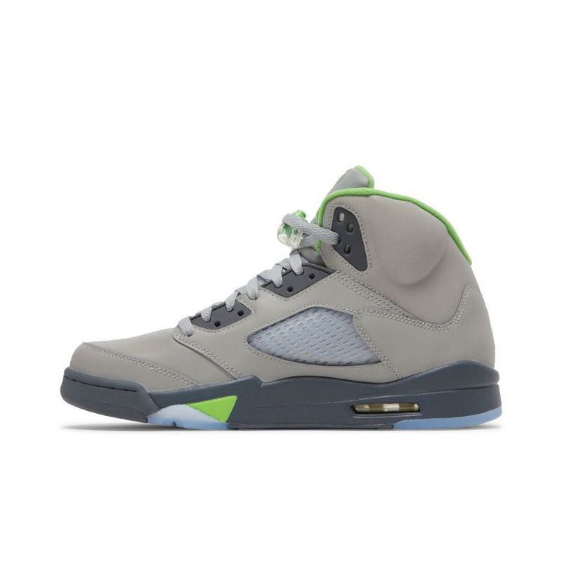 Air Jordan 5 Sølv Grøn Grå Sko Herre