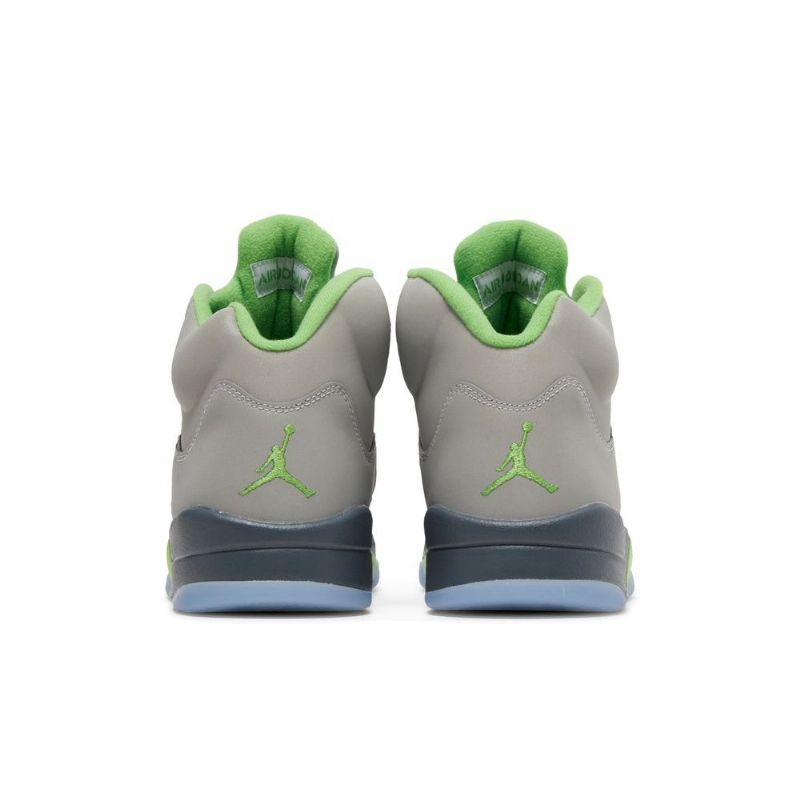 Air Jordan 5 Sølv Grøn Grå Sko Herre