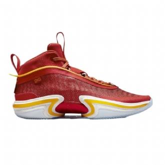 Air Jordan 36 Guo Ailun Rød Guld Hvid Sko Herre