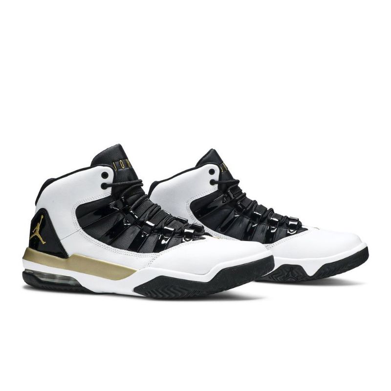 Air Jordan Max Aura Hvid Sort Guld Sko Herre