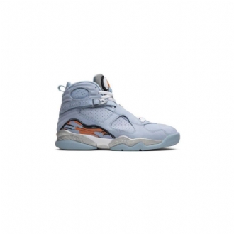Air Jordan 8 Retro Blå Orange Sko Dame