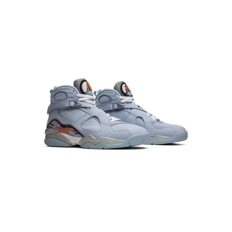 Air Jordan 8 Retro Blå Orange Sko Dame