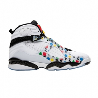 Air Jordan 8 Retro Hvid Sort Flerfarvede Sko Herre