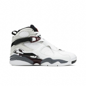 Air Jordan 8 Retro Hvid Sort Grå Bordeaux Sko Dame