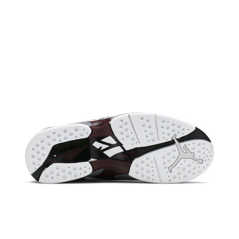 Air Jordan 8 Retro Hvid Sort Grå Bordeaux Sko Dame