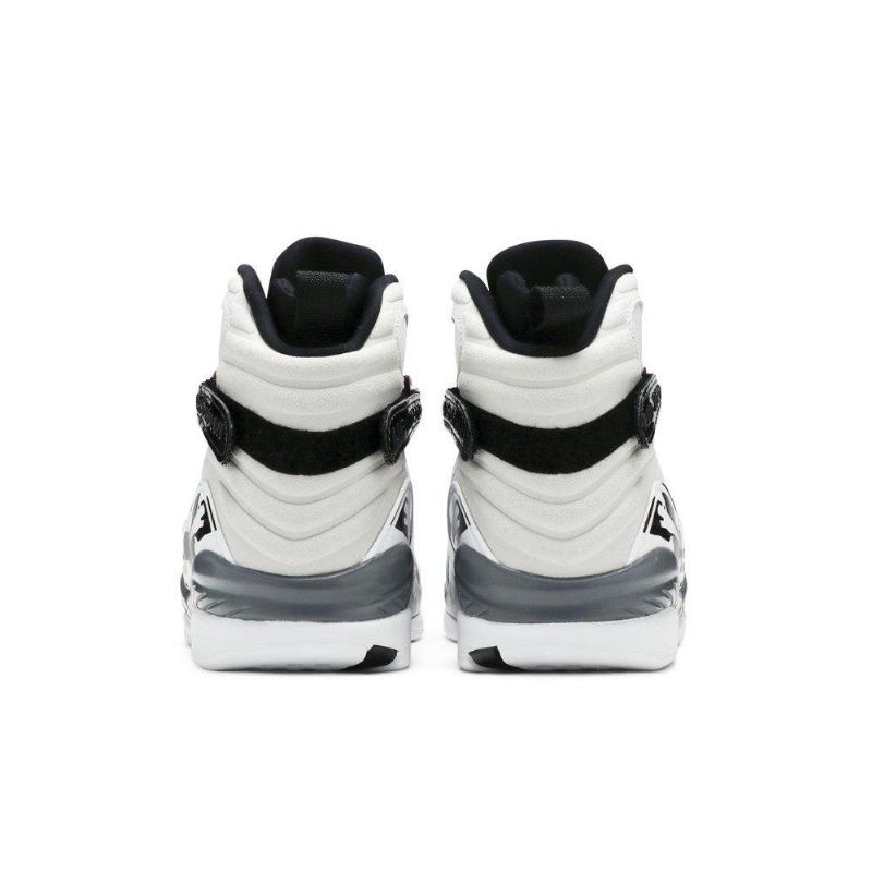 Air Jordan 8 Retro Hvid Sort Grå Bordeaux Sko Dame