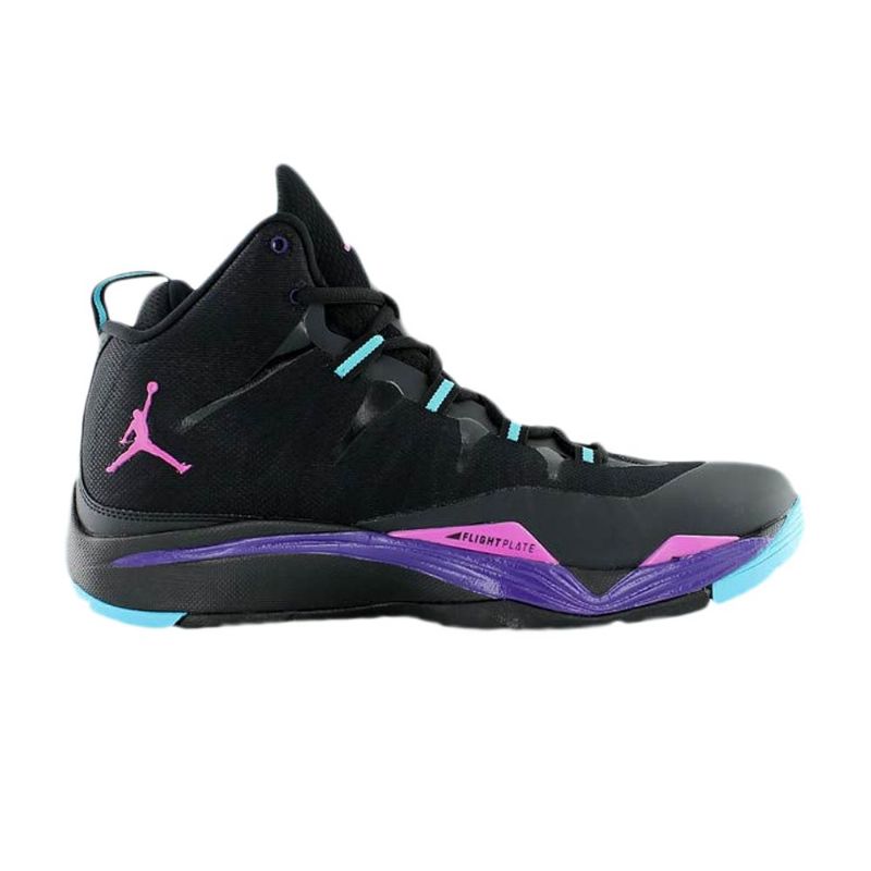 Air Jordan Super.fly 2 Sort Lyserød Lilla Blå Sko Herre