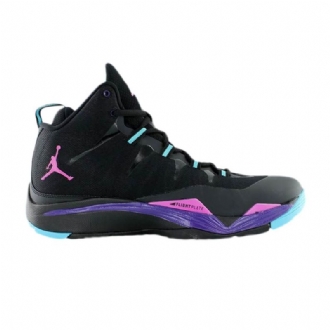 Air Jordan Super.fly 2 Sort Lyserød Lilla Blå Sko Herre