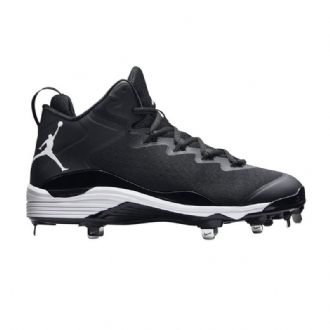 Air Jordan Super.fly 3 Mid Cleat Sort Hvid Sko Herre