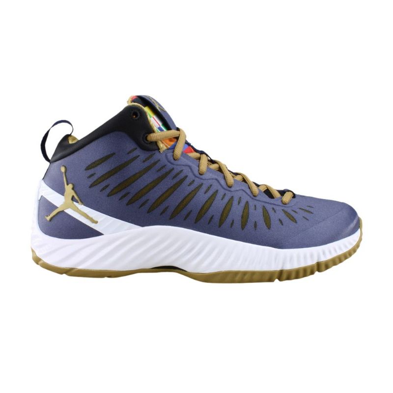 Air Jordan Super.fly Rttg Marineblå Guld Hvid Sort Sko Herre