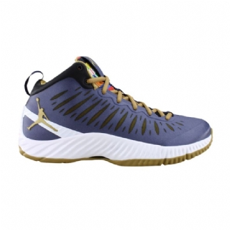 Air Jordan Super.fly Rttg Marineblå Guld Hvid Sort Sko Herre