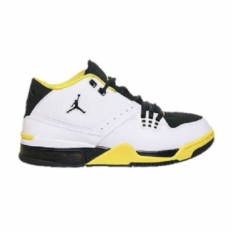 Air Jordan Flight 23 Hvid Sort Gul Sko Dame