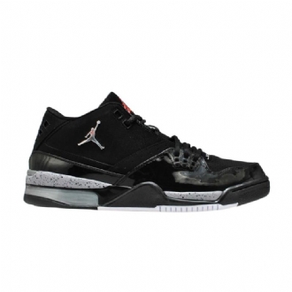 Air Jordan Flight 23 Sort Sølv Rød Grå Sko Herre