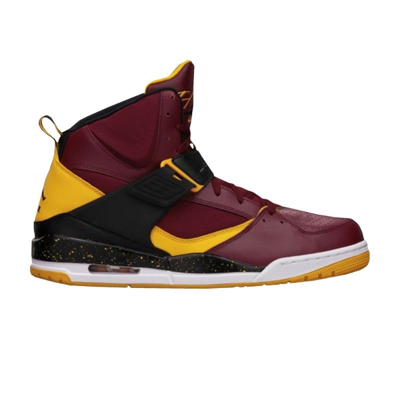 Air Jordan Flight 45 High Bordeaux Sort Guld Sko Herre