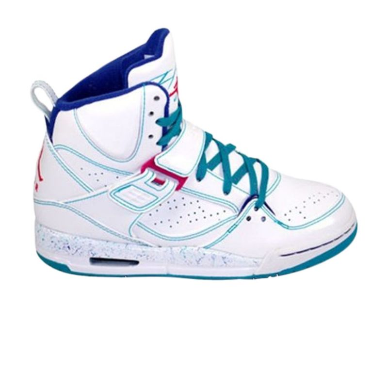 Air Jordan Flight 45 High Hvid Grøn Lilla Sko Dame