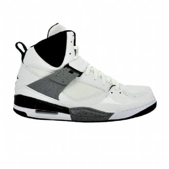 Air Jordan Flight 45 High Hvid Sort Grå Sko Herre