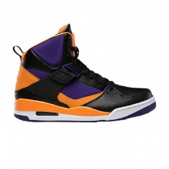Air Jordan Flight 45 High Sort Lilla Orange Sko Herre