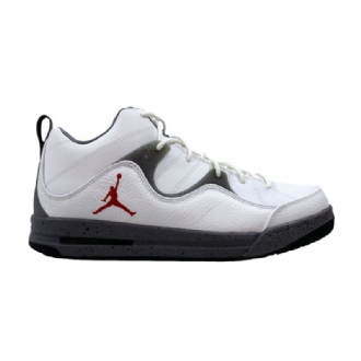 Air Jordan Flight Tr 97 Mid Hvid Grå Rød Sko Herre
