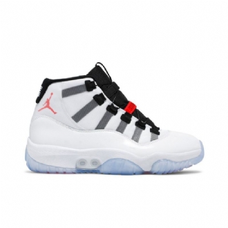 Air Jordan 11 Adapt Hvid Sort Rød Sko Herre