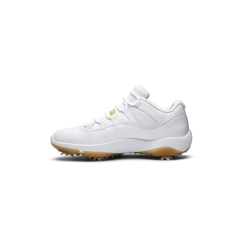 Air Jordan 11 Low Golf Hvid Guld Sko Herre