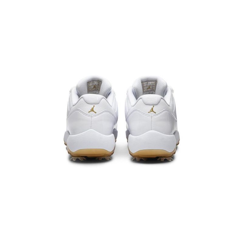 Air Jordan 11 Low Golf Hvid Guld Sko Herre